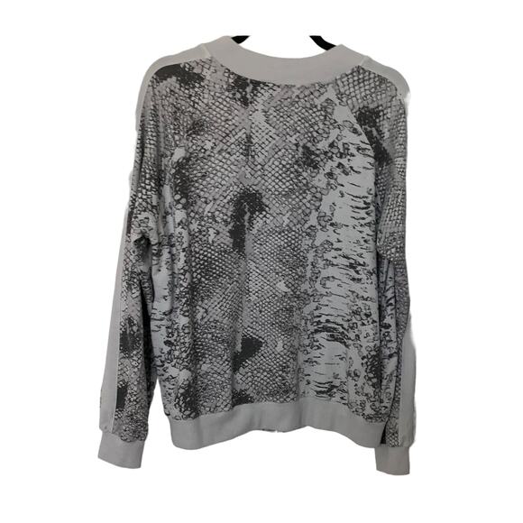 TRANSFER FASHION LONG SLEEVE ZIP JACKET, WOMENS, XL, BLACK & GREY PATTERN - Picture 5 of 12